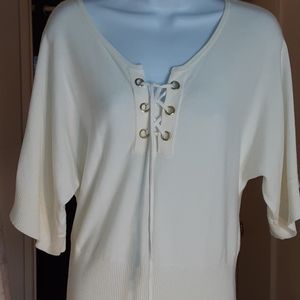 Cable & Gauge Lace up sweater